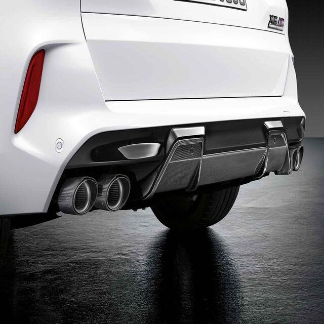 51125A130B0 - Exterior: F95 X5M, F96 X6M M Performance Carbon Fiber Rear Diffuser for BMW: X5, X6 Image