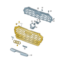 80A853651AHRN4 - : Grille for Audi: Q5, Q5 PHEV, Q5 Sportback, SQ5, SQ5 Sportback Image