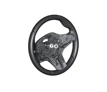 32308008184 - Steering: Steering Wheel for BMW: 530e, 530e xDrive, 530i, 530i xDrive, 540d xDrive, 540i, 540i xDrive, 640i xDrive Gran Turismo, 740e xDrive, 740i, 740i xDrive, 745e xDrive, 750i, 750i xDrive, 840i, 840i Gran Coupe, 840i xDrive, 840i xDrive Gran Coupe, M550i xDrive, M760i xDrive, M8, M8 Gran Coupe, M850i xDrive, M850i xDrive Gran Coupe, X5, X6, X7 Image
