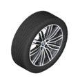 36112448388 - : G30 5 Series 19" Black 664M Double Spoke Winter Wheel/Tire Assembly for BMW: 540d xDrive, M550i xDrive Image