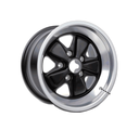91136211703 - : Turbo Alloy Wheel, Black Star, Rim Flange Polished - 8Jx16 for Porsche: 911 Image