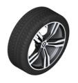 36112444939 - : G32 6 Series GT, G11/12 7 Series 20" Style 648M Orbit Grey Winter Wheel/Tire - 8.5x20 for BMW Image