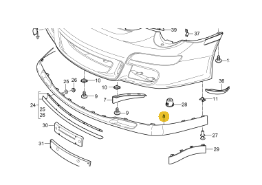 99750598397 - : 997 GT3 RS (2006-2009) Front Lip Spoiler for Porsche Image
