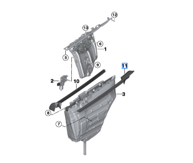 51377295572 - Body: Belt Molding for BMW Image