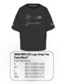 80155B5F468 - : BMW M Motorsport Puma ESS Logo Stripe Tee - Black for BMW Image