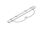 95855177306F0K - : Luggage Compartment Cover - Luxor Beige for Porsche Image