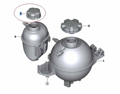 17135A1BD89 - Cooling System: Cap for BMW Image