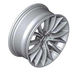 Genuine BMW 36-11-6-857-668 | Gloss-Turned Light Alloy Rim