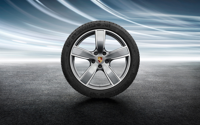 9Y0044612D - : ​9YA Cayenne E3 (2018+) 20" Cayenne Sport Classic Silver Winter Wheel/Tire Set for Porsche Image