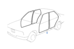 51711876151 - : Weather-Strip On Body - Left for BMW: 318i, 318is, 325, 325e, 325es, 325i, 325is, 325iX, M3 Image