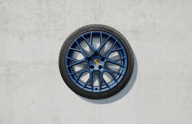 992044631G - Wheels: ​​992-2 911 (2025+) RS Spyder Design Indigo Blue Winter Wheel/Tire Set - Michelin for Porsche Image