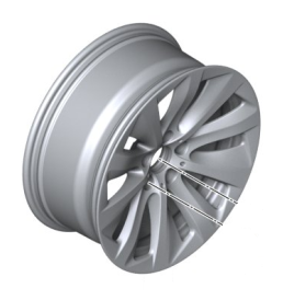 36316793144 - : Streamline Style 357 Alloy Wheel - Front Right for BMW: 740Li, 750i, 750Li, ActiveHybrid 7 Image