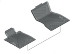 51475A87FF0 - : G60 5 Series, G90/G99 M5 All Weather Rubber Floor Mats Set - Front for BMW Image