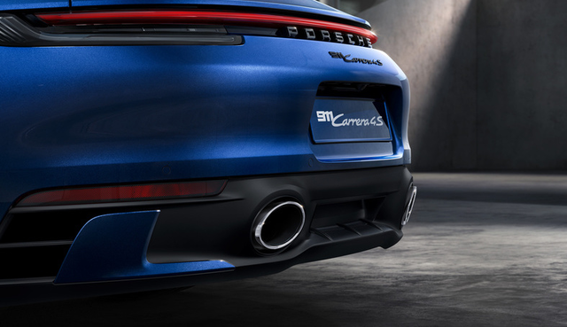 992044210 - : 992 911 C2/C4 (2020+) Sports Exhaust System - with Glossy Aluminum Tail Pipes for Porsche: 911 Image