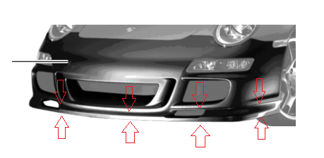 99750598315 - : 997 911 (2005-2008) AeroKit Front Lip Spoiler for Porsche Image