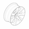 36116775793 - : 18" Style 124 Star Spoke Light Alloy Wheel - 8Jx18 ET:43 for BMW Image