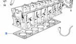 11121731654 - : Cylinder Head Gasket Asbestos-free (3-LOCH (+0,3​MM)) for BMW Image