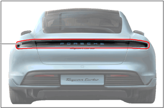 9J104490008 - : 9J1 Taycan (2020+) Rear Light Strip for Porsche Image
