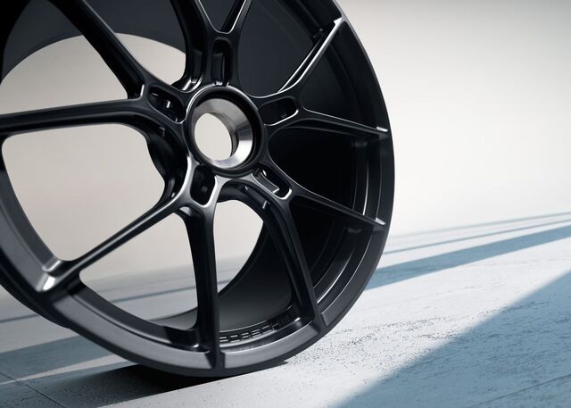 992044681MF - Wheels: 992-2 20/21" GTS Lightweight Wheels Set - Satin Black for Porsche Image