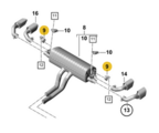 PAB25314403 - : Rear Muffler Bracket for Porsche: Cayenne Image