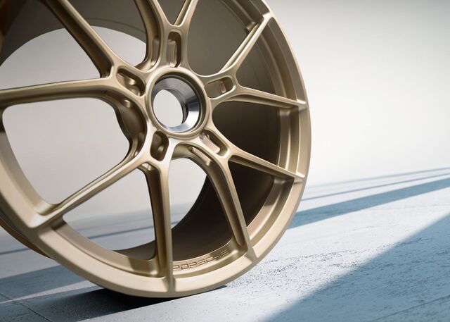 992044681MG - Wheels: 20/21" 911 Carrera GTS lightweight wheel set with center lock painted in Neodyme for Porsche Image