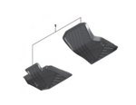 51475B3C4E8 - : G45 X3 Rubber Floor Liner Set - Front for BMW: X3 Image