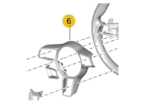 9P14197325Q0 - Steering: Trim Bezel for Porsche: 718 Boxster, 718 Cayman, 718 Spyder, Macan Image