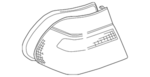 63218384843 - : ​Rear Light In The Side Panel - Left for BMW Image