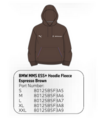 80125B5F3A5 - : BMW M Motorsport Puma ESS+ Fleece Hoodie - Expresso Brown for BMW Image