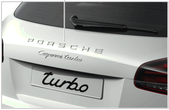 95804480280041 - : 92A Cayenne (2011-2018) Gloss Black Painted Model Lettering for Porsche Image