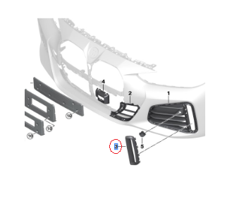 51118078613 - Body: Opening Trim for BMW: 430i Gran Coupe, 430i xDrive Gran Coupe, i4, M440i Gran Coupe, M440i xDrive Gran Coupe Image