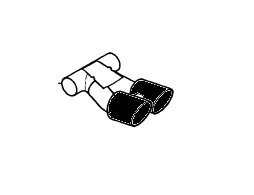 98711125860 - : 987 Boxster/Cayman (2005-2012) Black Exhaust Tips for Porsche Image