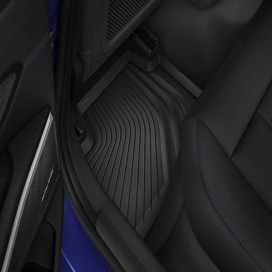 51475A1F0D2 - Interior: G42 2 Series, G87 M2, G23 4 Series, G83 M4 All Weather Rubber Floor Mats Set - Rear for BMW Image