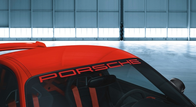 99704485007 - : 997 GT2/GT3 (2007+) Decorative Film Logo for Windshield for Porsche Image