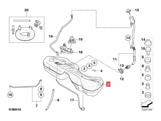16117162162 - Fuel System: Fuel Tank for BMW Image