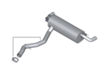 18302464496 - : G20 3 Series, G22 4 Series M Performance Exhaust - 330i/iX for BMW: 330e, 330i, 430i, M340i Image