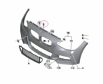 51118078568 - : Trim Cover Bumper Primered 511121 for BMW Image