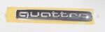8W98537372ZZ - : Nameplate - "quattro" for Audi: A4 allroad, Q5, Q5 PHEV, Q5 Sportback, Q6 e-tron, SQ5, SQ5 Sportback, SQ6 e-tron, TT Quattro, TT RS Quattro, TTS Quattro Image