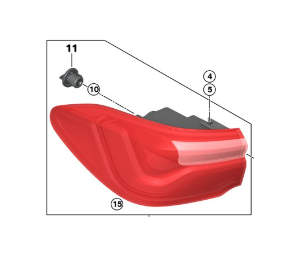 63217420739 - Electrical: Tail Lamp Assembly for BMW Image