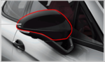 971044850 - : 971 Panamera (2017+) Paintable Upper Exterior Mirror Cover Set for Porsche: Panamera Image