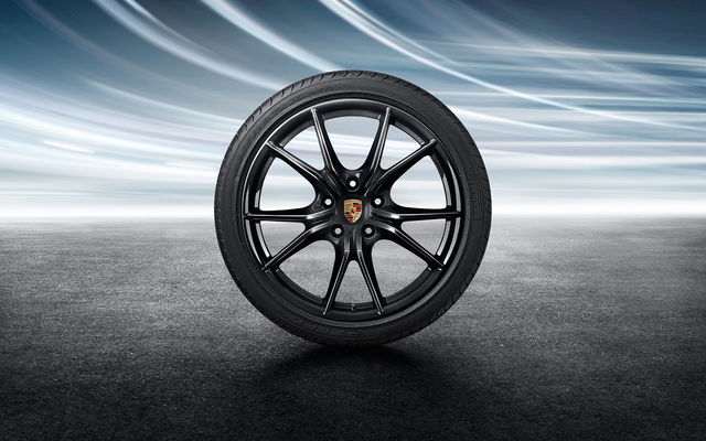 98204460206 - Wheels: 982 718 Boxter/Cayman (2017+) 20" Carrera S Summer Wheel/Tire Set - Gloss Black for Porsche: 718 Boxster, 718 Cayman Image