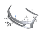 51118099896 - : Front Bumper Cover, Primed (M/PDC/PMA) for BMW Image