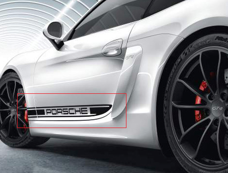見本 2013-2020 Porsche 981 718 Boxster / Cayman Driver Rear Knee