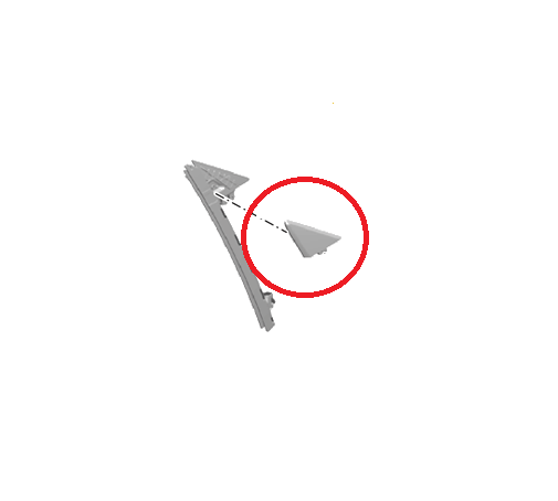99153755204041 - : Gloss Black Exterior Window Triangle Trim - Right for Porsche Image