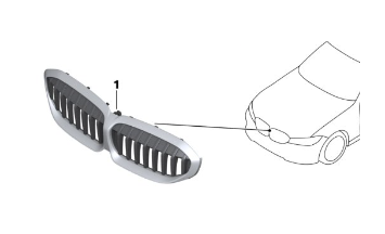 Genuine BMW 51-13-8-079-742 | Grille Front (MPA) - with