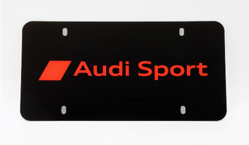 Genuine Audi ZAW-072-850-E | Polycarbonate Audi Sport Vanity Plate