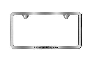 PNA70900103 - : Brushed Stainless Steel Slimline License Plate Frame - Porsche Sport Driving School for Porsche Image