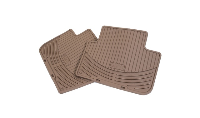 82550305180 - Interior: All Weather Rubber Floor Mats - Rear - Beige for BMW: 525i, 525xi, 528i, 528xi, 530i, 530xi, 535i, 535xi Image