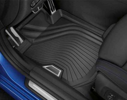 51472462750 - Interior: G20/G22/G23 3 &amp; 4 Series, G80/G82/G83 M3 &amp; M4 Rubber Floor Liners Set - Front for BMW: 330e, 330i, 330i xDrive, M3, M340i, M4 Image