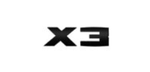 51142472831 - : G01 X3, G45 X3 M Performance Gloss Black Painted Badge - "X3" for BMW: X3, X4 Image